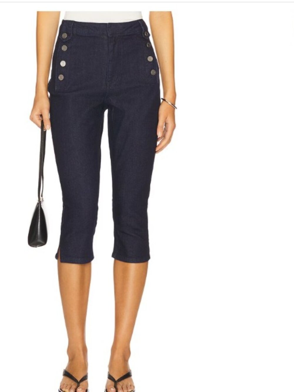 Women's Dione sailor capri length jeans size 24- Dark Blue